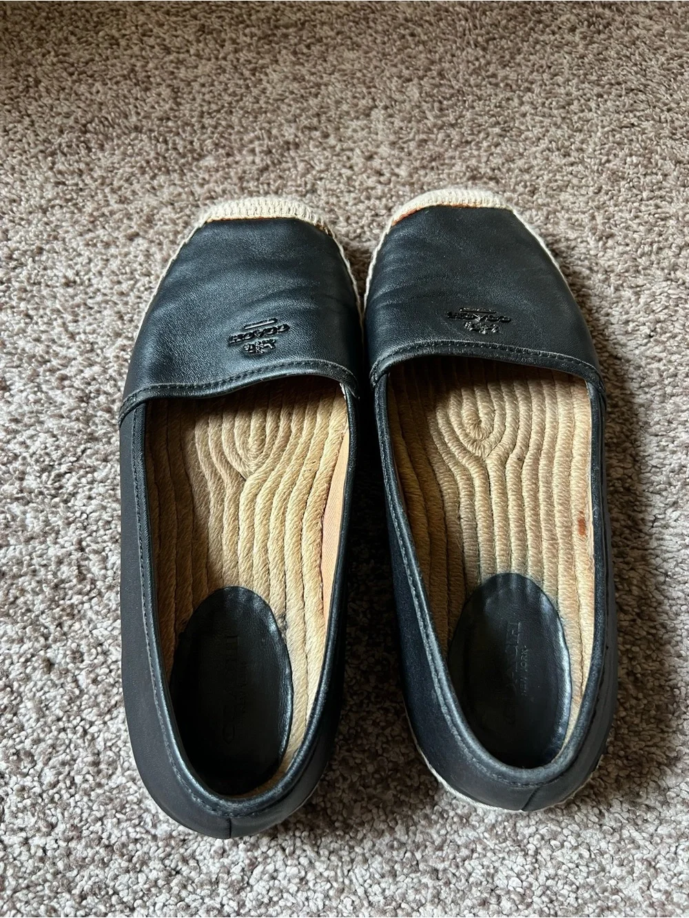 COACH Leather Espadrilles Women's Flats
